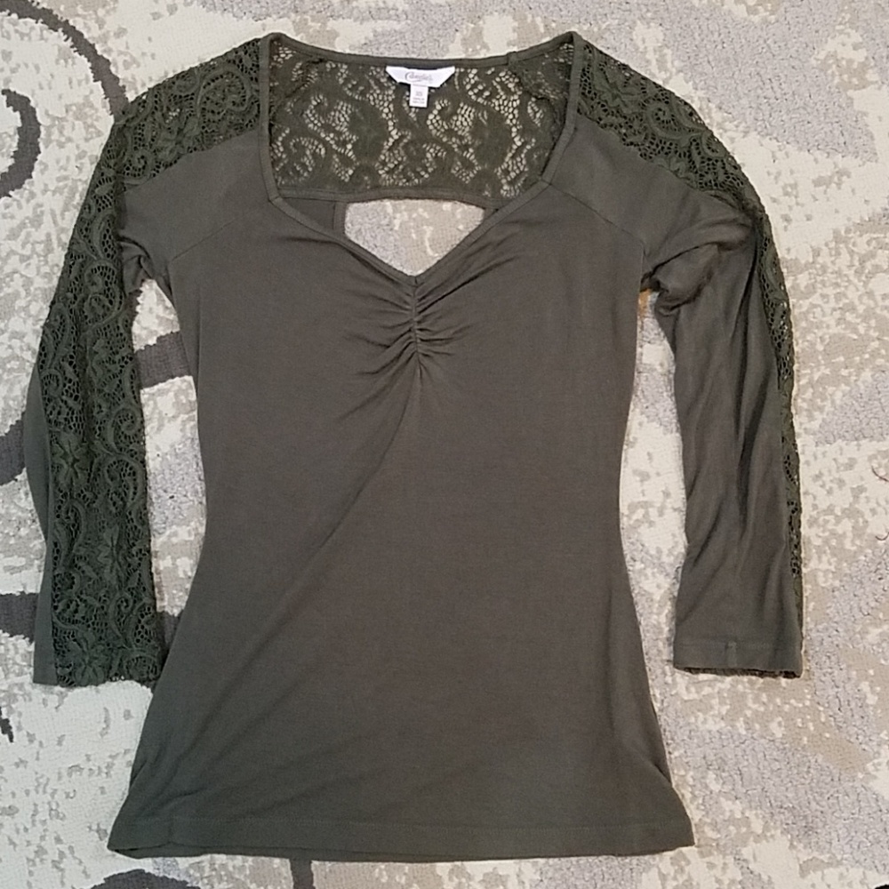 Candies three-quarter sleeve shirt